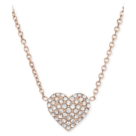 michael kors rose gold heart pendant necklace|michael kors rose gold aviators.